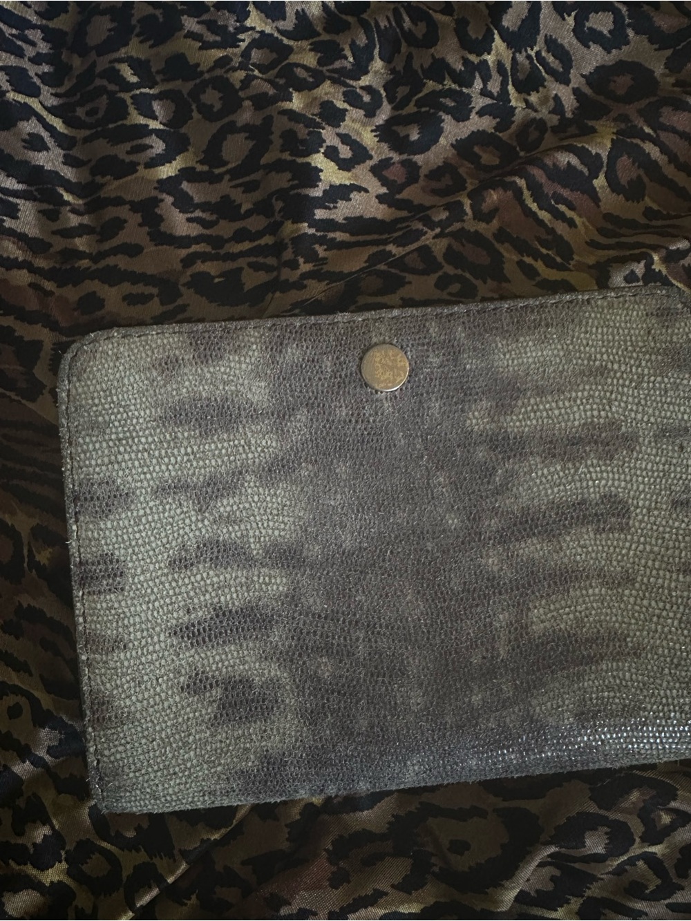 Hammitt Silver Gray Metallic Wristlet Clutch - Picture 2 of 6